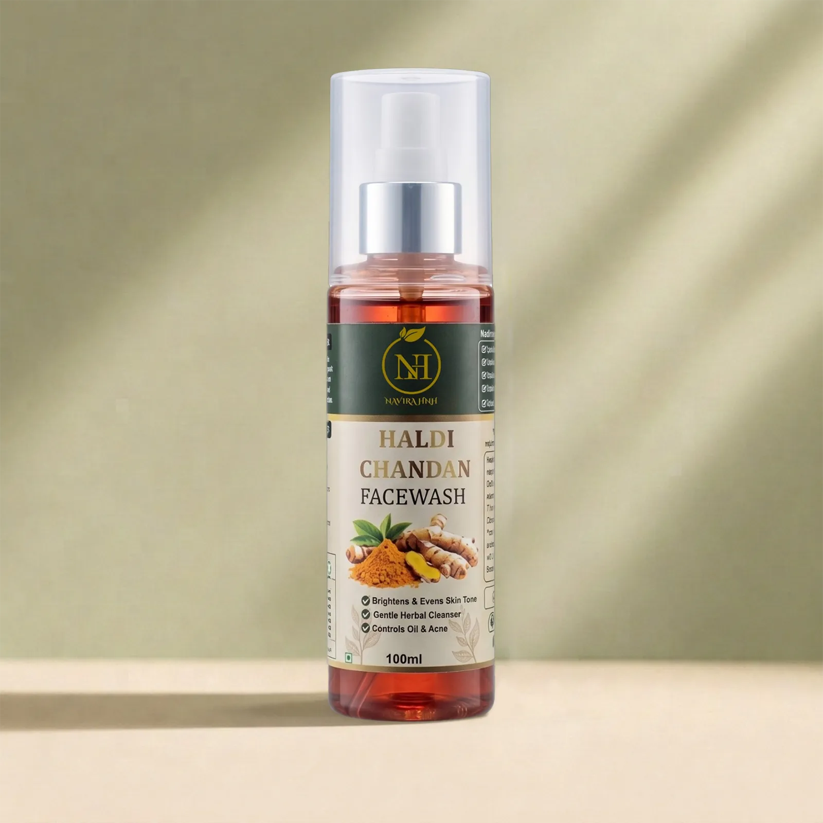 Haldi Chandan Facewash | Turmeric & Sandalwood Brightening Cleanser | Gentle Daily Face Wash